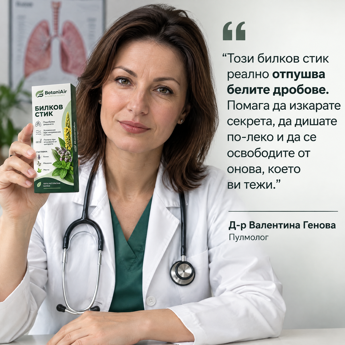 Билков стик с лопен, мента и мащерка