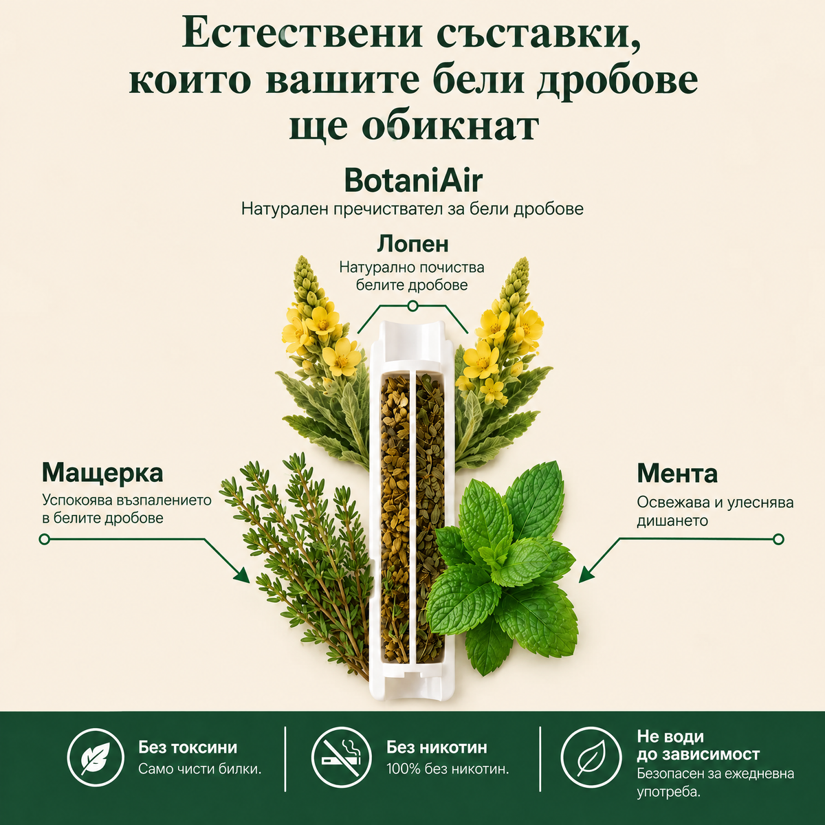 Билков стик с лопен, мента и мащерка